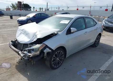 2015 Toyota Corolla S Plus z USA, uszkodzony, nr VIN 5YFBURHE9FP183673